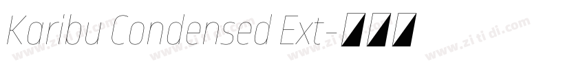 Karibu Condensed Ext字体转换